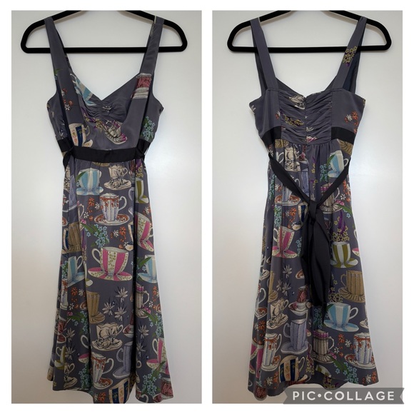 :Price Firm: Anthropologie Floreat Sugar & Cream Dress - Picture 5 of 11